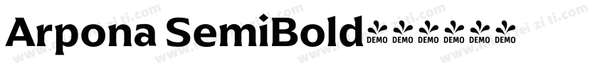 Arpona SemiBold字体转换